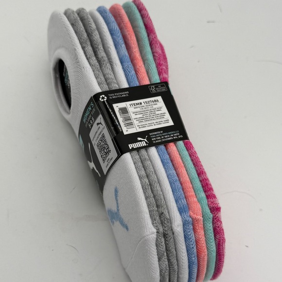 Puma Dry Cell Moisture Wicking Lightweight Comfort Arch Support Socks 5-9.5 - Picture 5 of 6